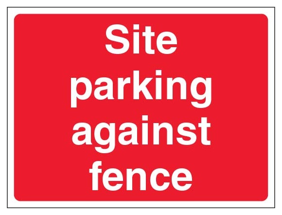 Site Parking Against Fence Landscape Red