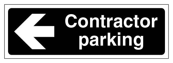 Contractor Parking Landscape Arrow Left Black