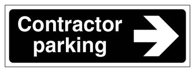 Contractor Parking Landscape Arrow Right Black