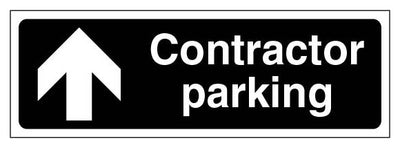 Contractor Parking Landscape Arrow Up Black