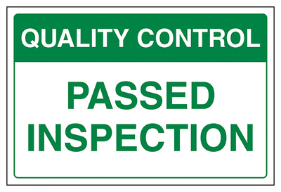 Quality Control Passed Inspection
