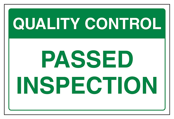 Quality Control Passed Inspection