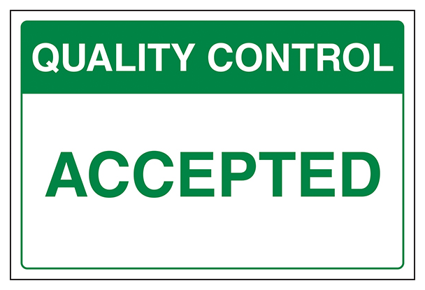 Quality Control Accepted