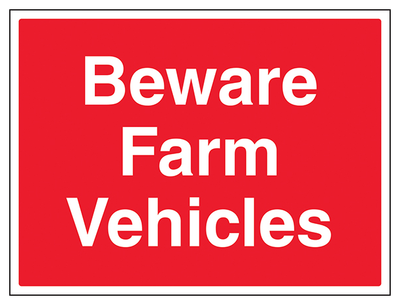 Beware Farm Vehicles Large Landscape