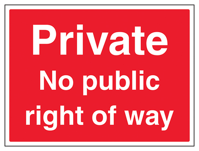 Private No Public Right Of Way Large Landscape