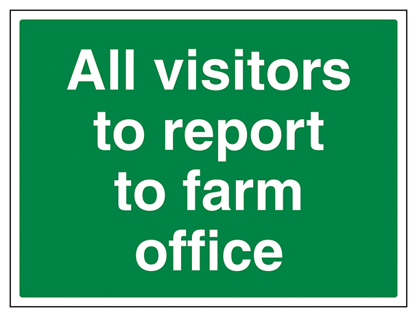 All Visitors To Report To Farm Office Large Landscape