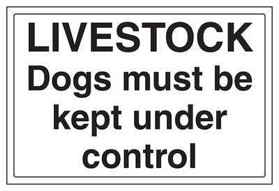 Livestock Dogs Must Be Kept Under Control Large Landscape