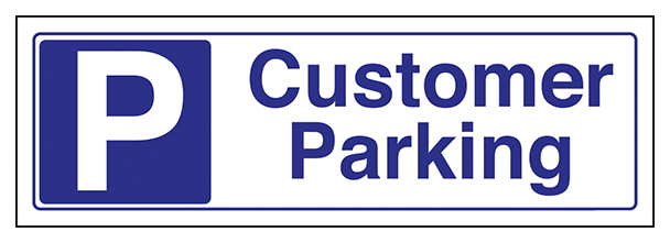 Customer Parking Blue Landscape