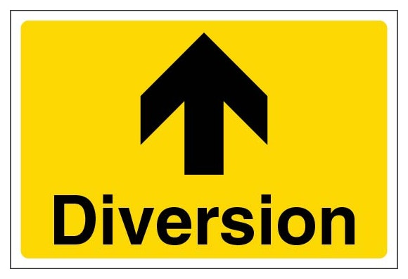 Diversion Arrow Up Large Landscape