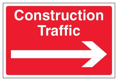 Construction Traffic Arrow Right Large Landscape