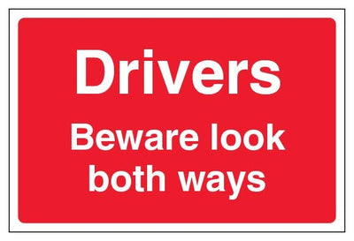 Drivers Beware Look Both Ways Large Landscape