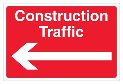 Construction Traffic Arrow Left Large Landscape