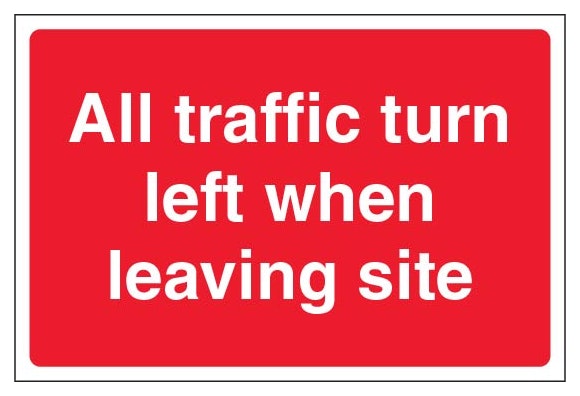 All Traffic Turn Left When Leaving Site Large Landscape