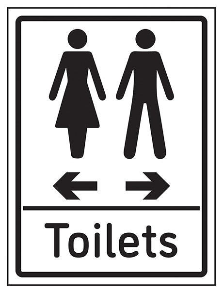 Toilets Arrows Women Left Men Right