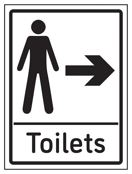 Mens Toilets Arrow Right