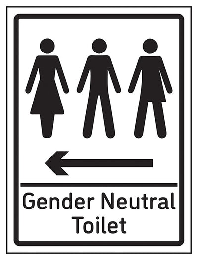 Gender Neutral Toilet Arrow Left