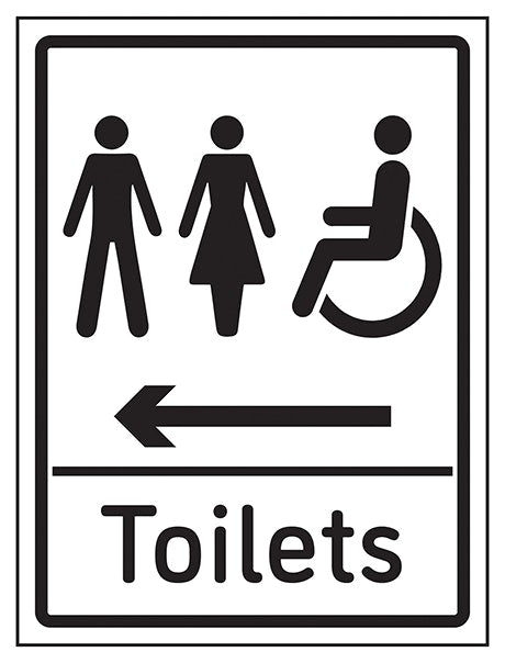 Mixed Toilets Arrow Left