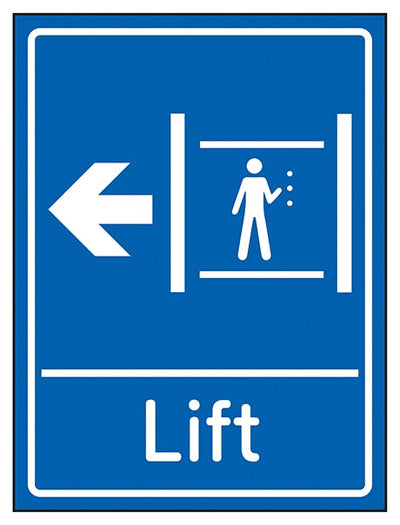 Lift Arrow Left Blue