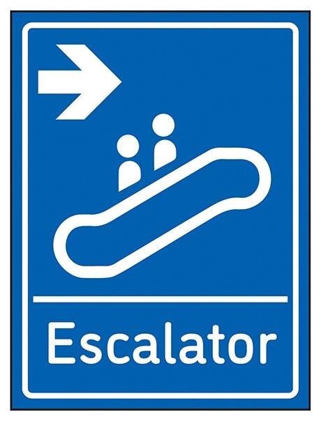 Escalator Arrow Right Blue