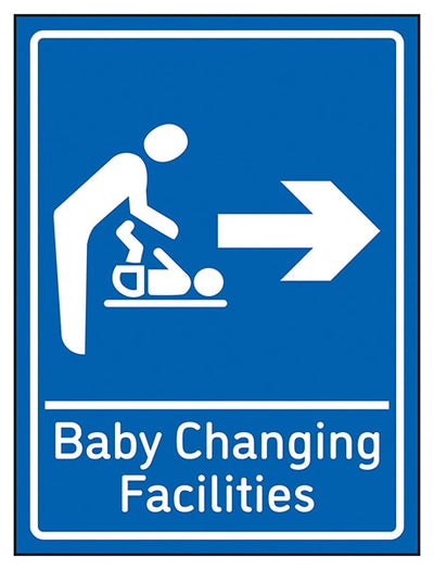 Baby Changing Facilities Arrow Right Blue