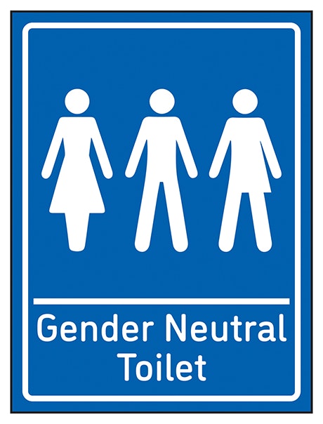Gender Neutral Toilet Blue