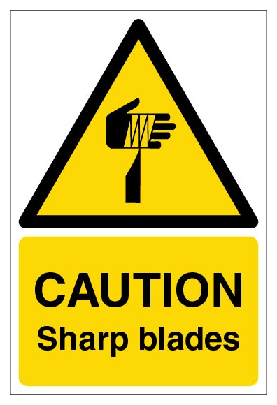 Caution Sharp Blades Portrait
