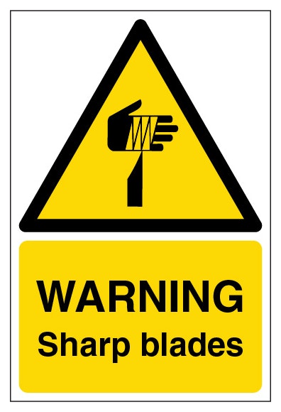 Warning Sharp Blades Portrait