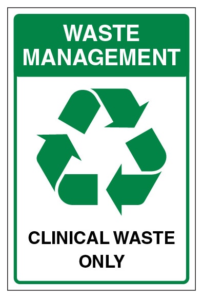 Waste Management Clinical Waste Only Portrait