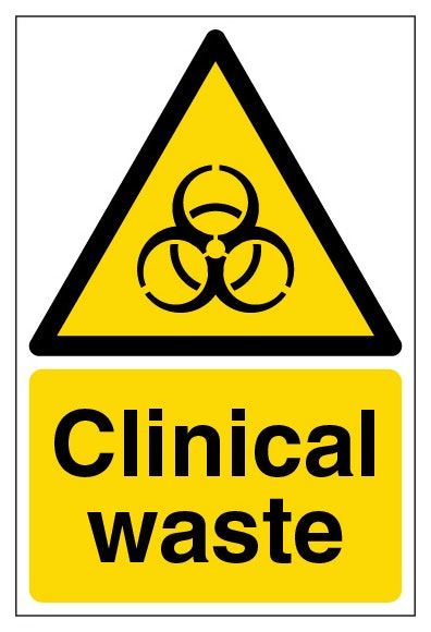 Clinical Waste Yellow Portrait
