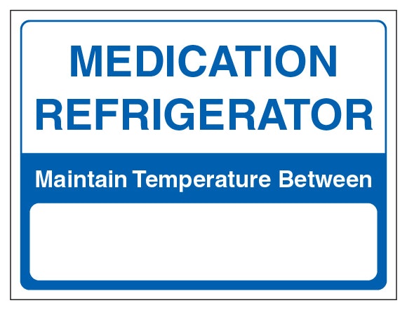 Medication Refrigerator Maintain Temperature Between Blue And White