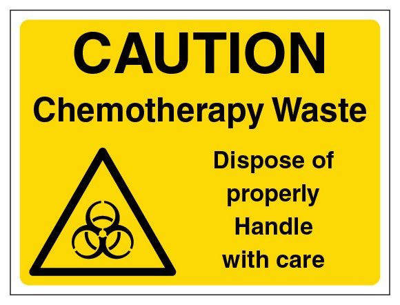 Caution Chemotherapy Waste Dispose Of Properly Handle With Care Landscape