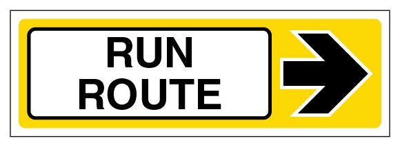 Run Route Arrow Right Slim Landscape