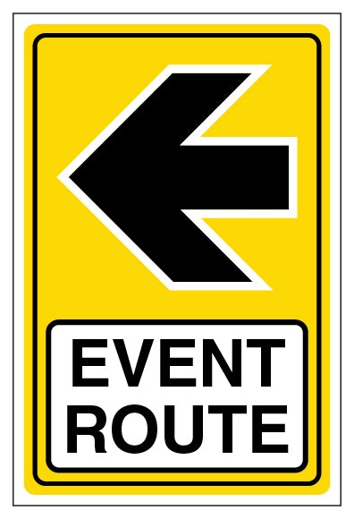 Event Route Arrow Left Portrait