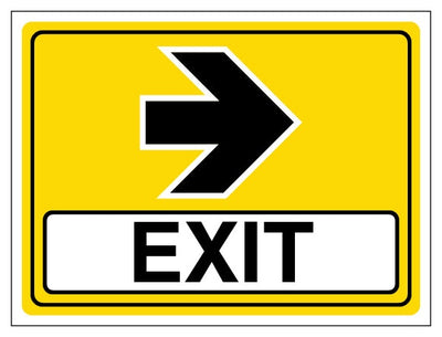 Event Sign Exit Arrow Right Landscape