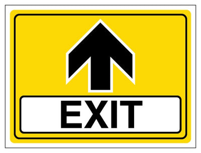 Event Sign Exit Arrow Up Landscape