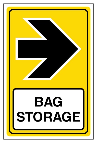 Bag Storage Arrow Right Portrait