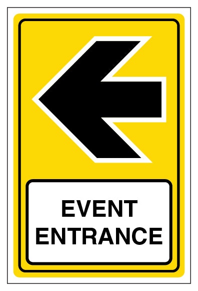 Event Entrance Arrow Left Portrait