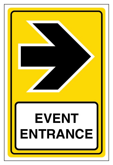 Event Entrance Arrow Right Portrait