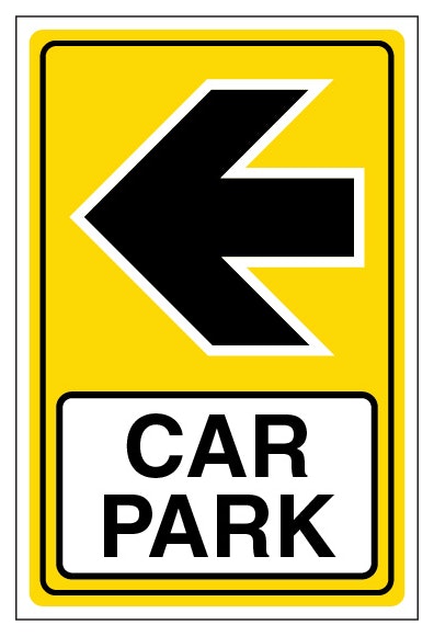 Car Park Arrow Left Portrait