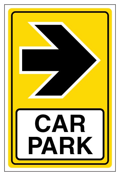 Car Park Arrow Right Portrait