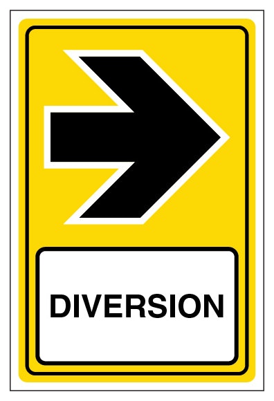 Diversion Arrow Right Portrait