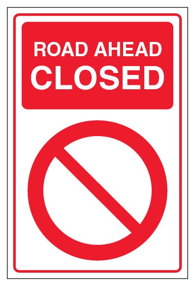 Road Ahead Closed Portrait