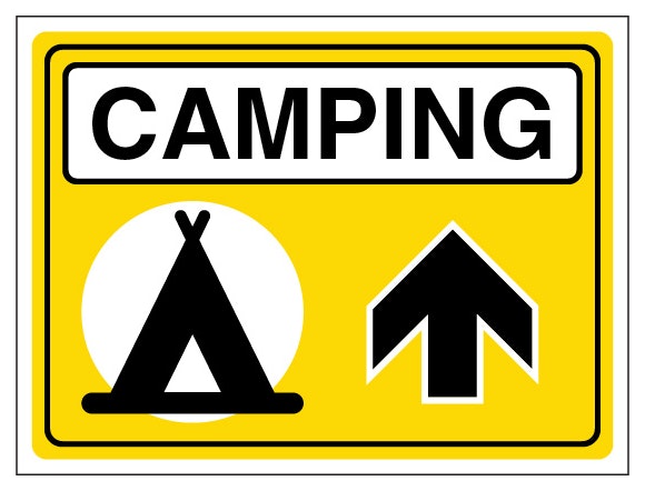 Camping Arrow Up Landscape