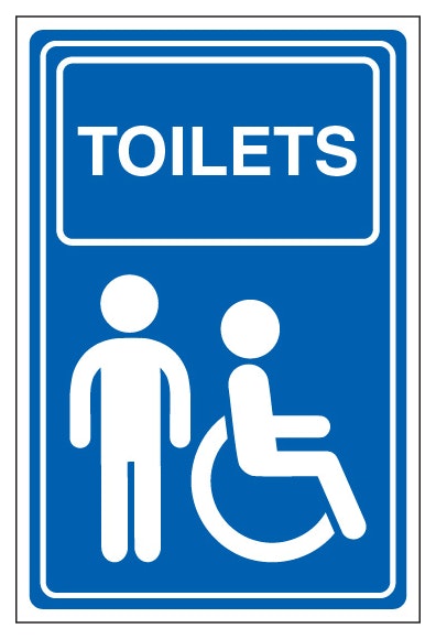 Mens Disabled Toilets Portrait