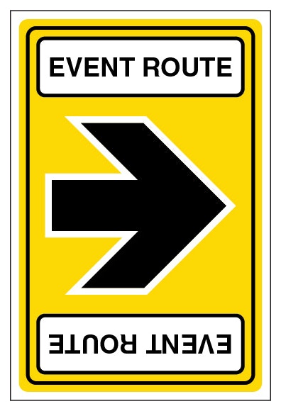 Reversable Event Route Arrow Left Right Portrait