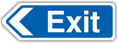 Exit Arrow Left Shaped Sign