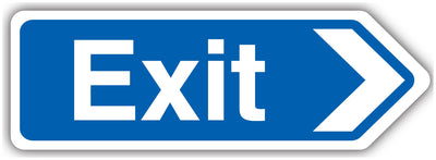 Exit Arrow Right Shaped Sign