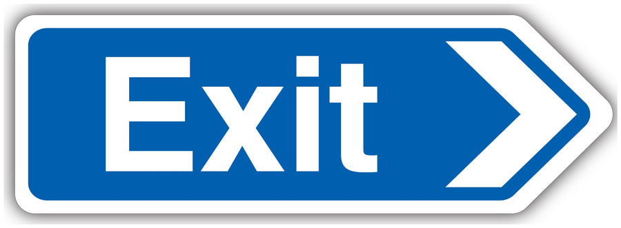 Exit Arrow Right Shaped Sign