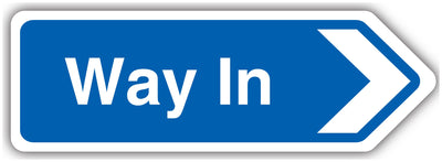 Way In Arrow Right Shaped Sign