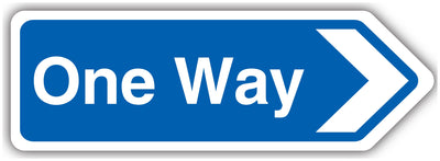 One Way Arrow Right Shaped Sign